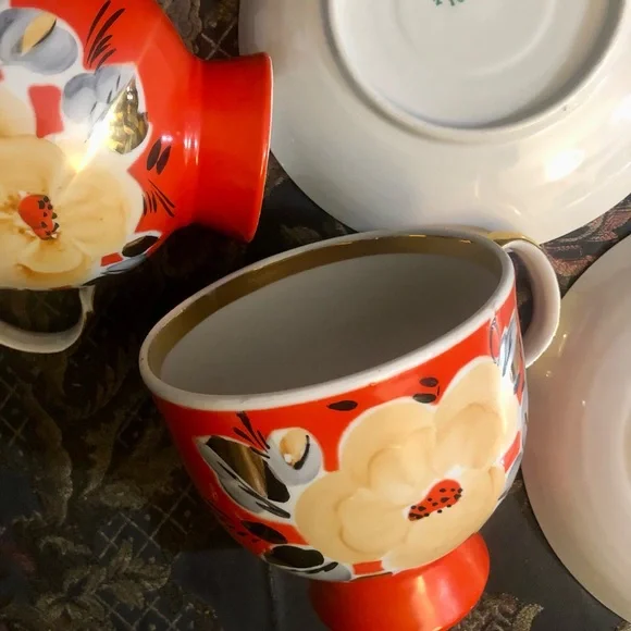 Vintage, Polonne Porcelain Factory, Made in Ukraine, Tea Cup & Saucer, Set of 2 - Picture 6 of 15